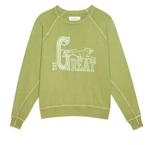 THE GREAT. Green Sweatshirt